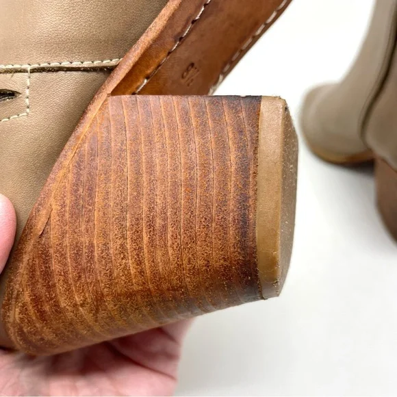 Rachel Comey Taupe Mars Leather Heeled Ankle Boots Size 8.5 - Picture 7 of 12